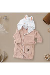 Gezenbebe Hero Kahraman Kapüşonlu Havlu Bebek Çocuk Bornozu - Bunny - 9