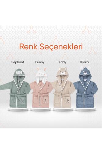 Gezenbebe Hero Kahraman Kapüşonlu Havlu Bebek Çocuk Bornozu - Bunny - 12