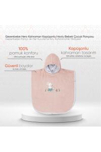 Gezenbebe Hero Kahraman Kapüşonlu Havlu Bebek Çocuk Pançosu Bunny - 2