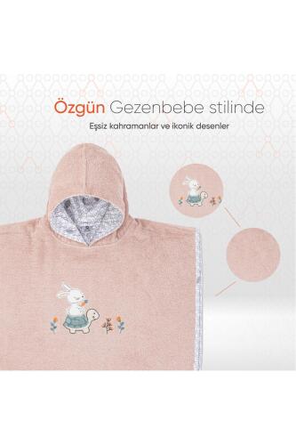 Gezenbebe Hero Kahraman Kapüşonlu Havlu Bebek Çocuk Pançosu Bunny - 3
