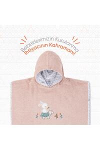 Gezenbebe Hero Kahraman Kapüşonlu Havlu Bebek Çocuk Pançosu Bunny - 5