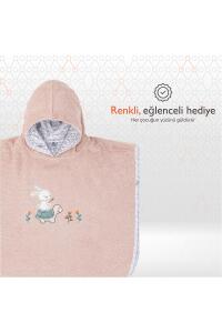 Gezenbebe Hero Kahraman Kapüşonlu Havlu Bebek Çocuk Pançosu Bunny - 9