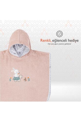 Gezenbebe Hero Kahraman Kapüşonlu Havlu Bebek Çocuk Pançosu Bunny - 9