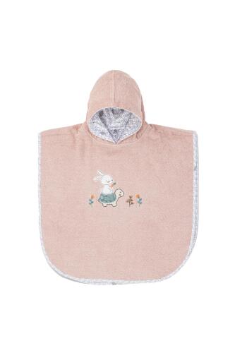 Gezenbebe Hero Kahraman Kapüşonlu Havlu Bebek Çocuk Pançosu Bunny - 6