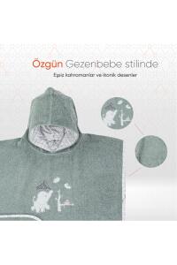 Gezenbebe Hero Kahraman Kapüşonlu Havlu Bebek Çocuk Pançosu Elephant - 3