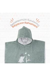Gezenbebe Hero Kahraman Kapüşonlu Havlu Bebek Çocuk Pançosu Elephant - 4