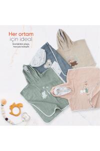 Gezenbebe Hero Kahraman Kapüşonlu Havlu Bebek Çocuk Pançosu Elephant - 6