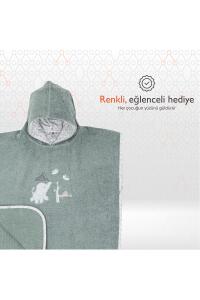 Gezenbebe Hero Kahraman Kapüşonlu Havlu Bebek Çocuk Pançosu Elephant - 7