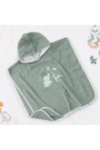 Gezenbebe Hero Kahraman Kapüşonlu Havlu Bebek Çocuk Pançosu Elephant - 13