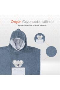 Gezenbebe Hero Kahraman Kapüşonlu Havlu Bebek Çocuk Pançosu Koala - 3