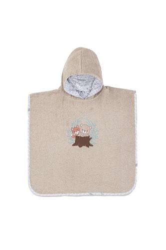 Gezenbebe Hero Kahraman Kapüşonlu Havlu Bebek Çocuk Pançosu Teddy - 1