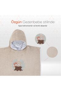 Gezenbebe Hero Kahraman Kapüşonlu Havlu Bebek Çocuk Pançosu Teddy - 3