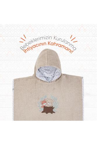 Gezenbebe Hero Kahraman Kapüşonlu Havlu Bebek Çocuk Pançosu Teddy - 4