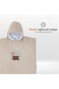 Gezenbebe Hero Kahraman Kapüşonlu Havlu Bebek Çocuk Pançosu Teddy - 7