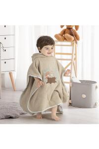 Gezenbebe Hero Kahraman Kapüşonlu Havlu Bebek Çocuk Pançosu Teddy - 10