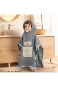 Gezenbebe Hero Kahraman Kapüşonlu Havlu Bebek Çocuk Pançosu Teddy - 11