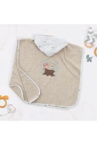 Gezenbebe Hero Kahraman Kapüşonlu Havlu Bebek Çocuk Pançosu Teddy - 13