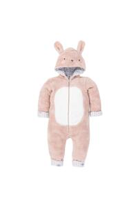 Gezenbebe Hero Kahraman Kapüşonlu Welsoft Bebek Tulum (12-18 ay) Bunny 