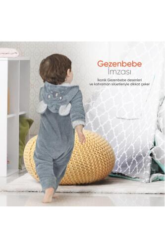 Gezenbebe Hero Kahraman Kapüşonlu Welsoft Bebek Tulum (12-18 ay) Elephant - 7