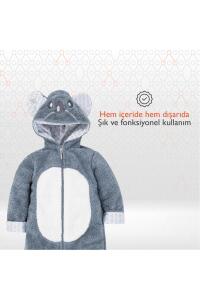 Gezenbebe Hero Kahraman Kapüşonlu Welsoft Bebek Tulum (12-18 ay) Koala - 3