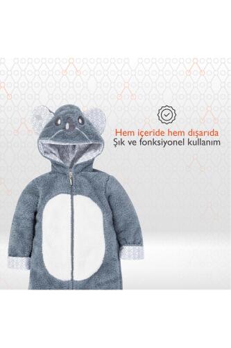 Gezenbebe Hero Kahraman Kapüşonlu Welsoft Bebek Tulum (12-18 ay) Koala - 3