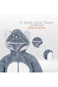 Gezenbebe Hero Kahraman Kapüşonlu Welsoft Bebek Tulum (12-18 ay) Koala - 5