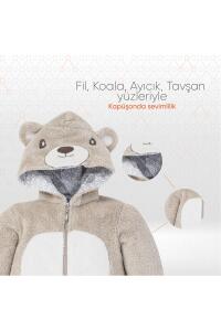 Gezenbebe Hero Kahraman Kapüşonlu Welsoft Bebek Tulum (12-18 ay) Teddy - 5