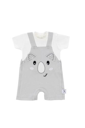 Gezenbebe Hero Kısa Kol Bebek T-Shirt & Nakışlı Salopet Seti - Koala - 1