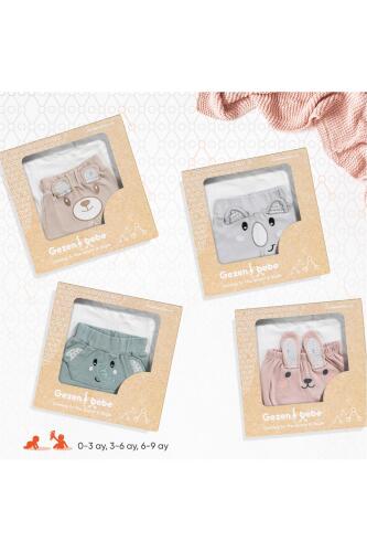 Gezenbebe Hero Kısa Kol Desenli Bebek T-Shirt & Nakışlı Şort Seti - Elephant - 31