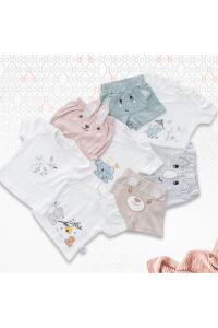 Gezenbebe Hero Kısa Kol Desenli Bebek T-Shirt & Nakışlı Şort Seti - Elephant - 8