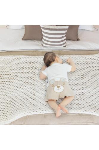 Gezenbebe Hero Kısa Kol Desenli Bebek T-Shirt & Nakışlı Şort Seti - Teddy - 6