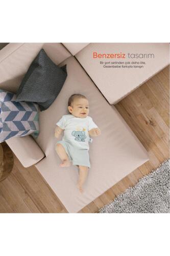 Gezenbebe Hero Kısa Kol Desenli Bebek T-Shirt & Nakışlı Şort Seti - Koala - 13