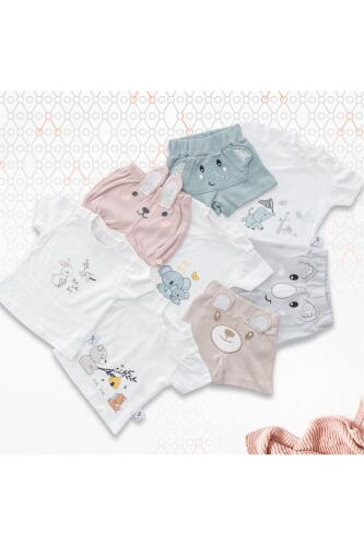Gezenbebe Hero Kısa Kol Desenli Bebek T-Shirt & Nakışlı Şort Seti - Koala - 8