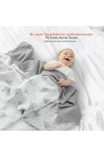Gezenbebe Hero Müslin Bebek Battaniyesi (120X120) Bunny - 3