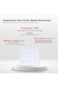 Gezenbebe Hero Müslin Bebek Battaniyesi (120X120) Elephant - 2