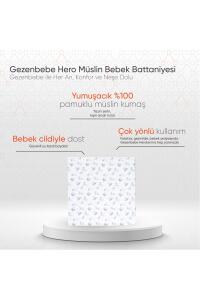 Gezenbebe Hero Müslin Bebek Battaniyesi (120X120) Teddy - 2