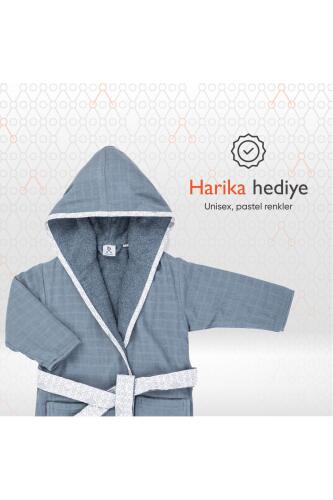 Gezenbebe Hero Müslin & Havlu Bebek Çocuk Bornozu - Koala - 5