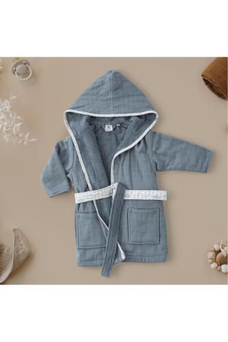 Gezenbebe Hero Müslin & Havlu Bebek Çocuk Bornozu - Koala - 7