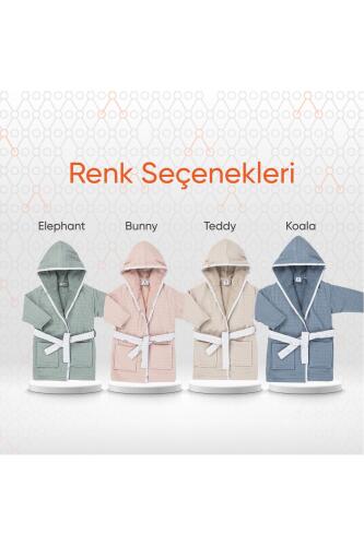 Gezenbebe Hero Müslin & Havlu Bebek Çocuk Bornozu - Bunny - 30