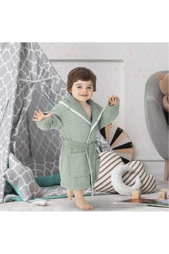 Gezenbebe Hero Müslin & Havlu Bebek Çocuk Bornozu - Elephant - 10