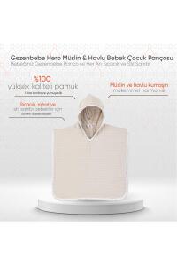 Gezenbebe Hero Müslin & Havlu Bebek Çocuk Pançosu Teddy - 2