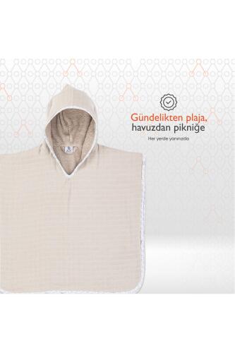 Gezenbebe Hero Müslin & Havlu Bebek Çocuk Pançosu Teddy - 6