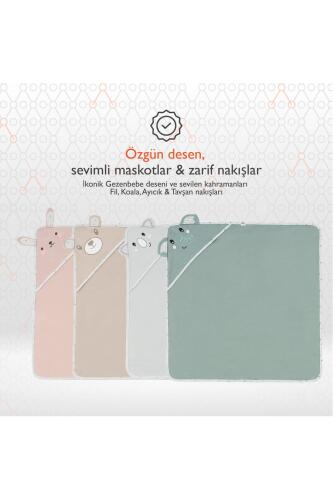 Gezenbebe Hero Nakışlı Bebek Battaniyesi Elephant - 3