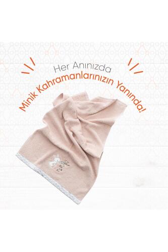 Gezenbebe Hero Nakışlı Bebek Çocuk El & Baş Havlusu (50x90) Bunny - 2