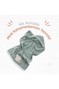 Gezenbebe Hero Nakışlı Bebek Çocuk El & Baş Havlusu (50x90) Elephant - 2