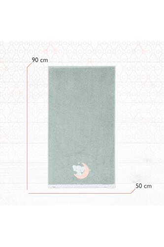 Gezenbebe Hero Nakışlı Bebek Çocuk El & Baş Havlusu (50x90) Elephant - 6
