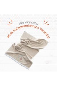 Gezenbebe Hero Nakışlı Bebek Çocuk El & Baş Havlusu (50x90) Teddy - 2