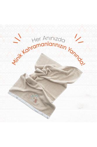 Gezenbebe Hero Nakışlı Bebek Çocuk El & Baş Havlusu (50x90) Teddy - 2