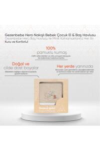 Gezenbebe Hero Nakışlı Bebek Çocuk El & Baş Havlusu (50x90) Teddy - 5