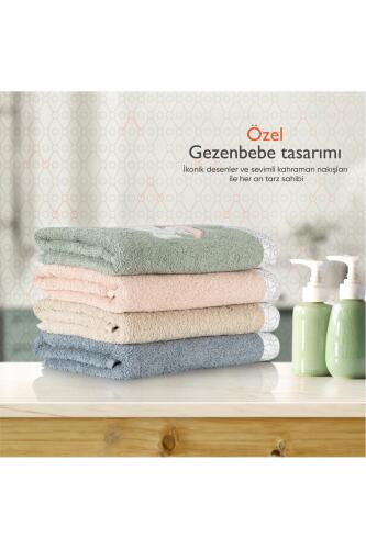 Gezenbebe Hero Nakışlı Bebek Çocuk El & Baş Havlusu (50x90) Teddy - 8